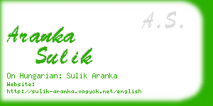 aranka sulik business card